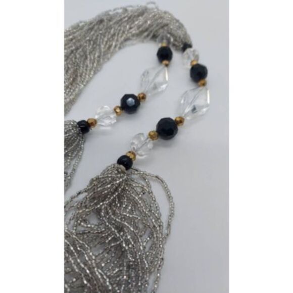 Vintage multistrand bead‎ necklace signed V. A. - Picture 5 of 13